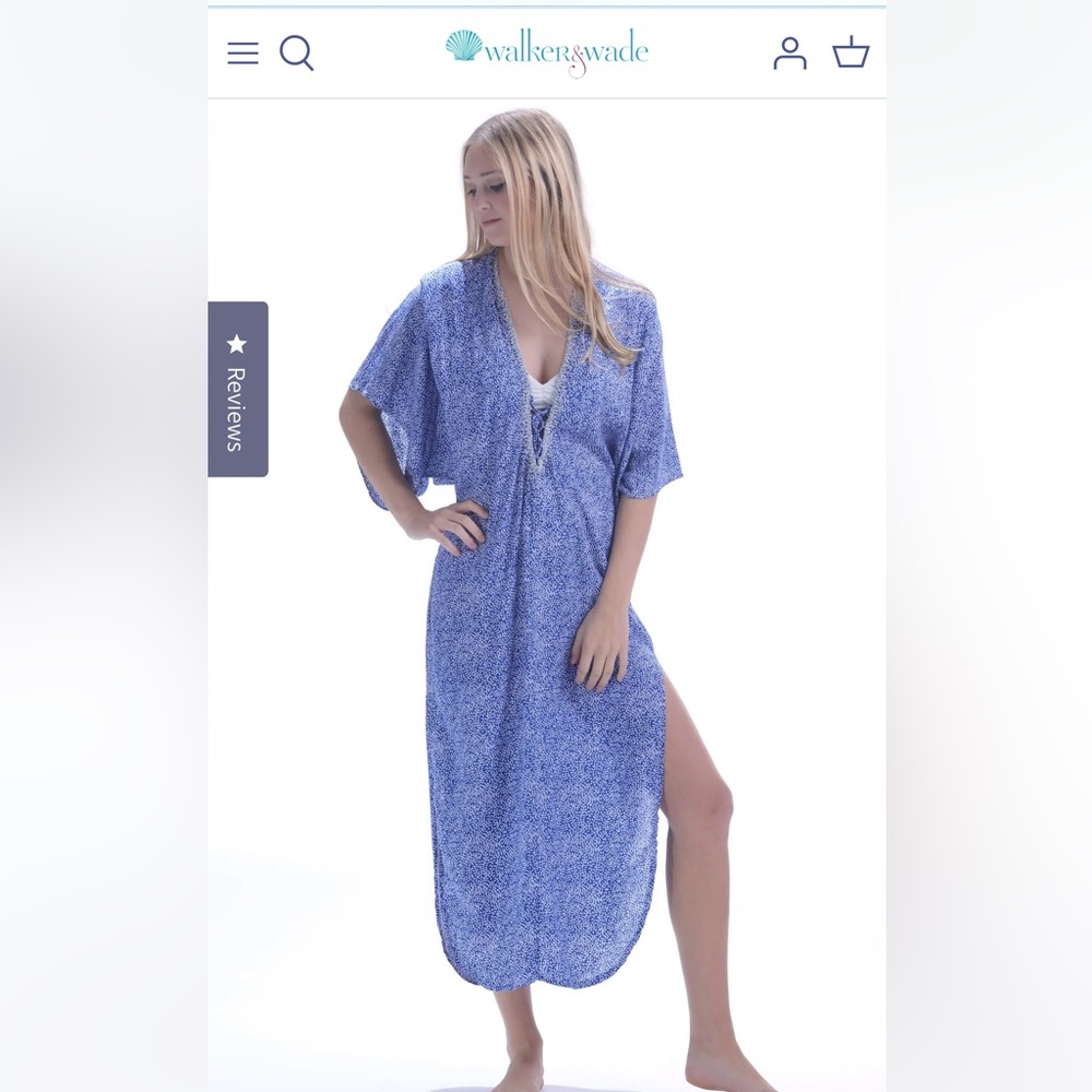 Mallorca Kaftan / Royal - Walker and wade - never work - XS - beautiful beading